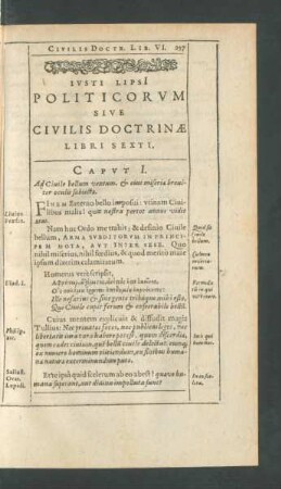 Iusti Lipsii Politicorum Sive Civilis Doctrinae Libri Sexti.