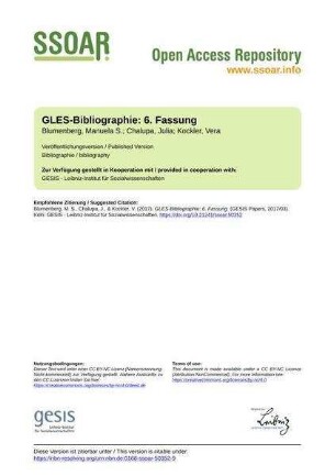 GLES-Bibliographie: 6. Fassung