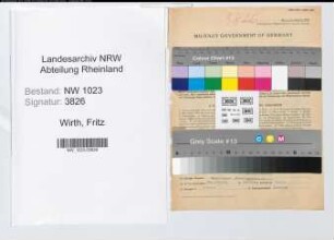 Entnazifizierung Fritz Wirth , geb. 29.04.1907 (Angestellter)