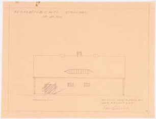 Herrenhaus Hohenborn bei Kassel Umbau: Stallgebäude: Nordansicht 1:100