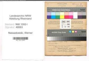 Entnazifizierung Werner Nassadowski, geb. 11.08.1914 (Statistiker)