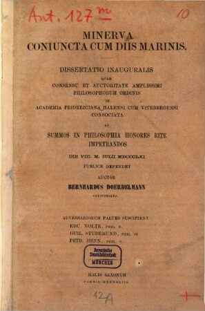 Minerva coniuncta cum diis marinis