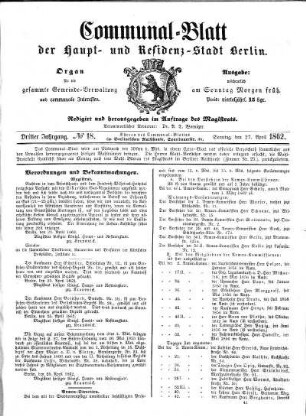 No. 18: No. 18, 27.April 1862
