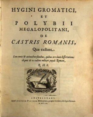 Hyginus et Polybius de Castris Romanorum quae extant