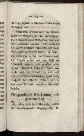 Geographische Eintheilung und Nationalhaß.