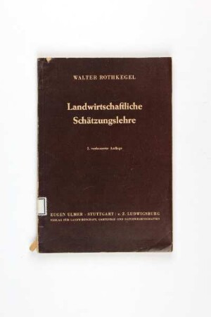 Landwirtschaftliche Schätzungslehre