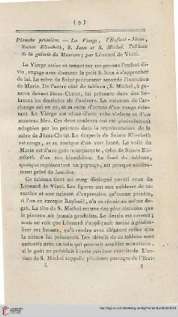 Planche première – Planche soixante-douzième [inkl. Tafelbeschreibung]