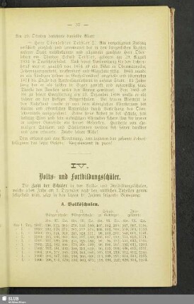 IV. Volks- und Fortbildungsschüler