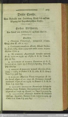 Dritte Epoche. Von Rudolfs von Habsburg Wahl bis auf den Abgang der Luxenburgischen Kaiser. (1273-1437.)