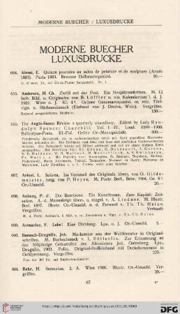 Moderne Bücher; Luxusdrucke (Nr. 654 - 990)