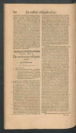 Tit. XVI. De verborum obligationibus.