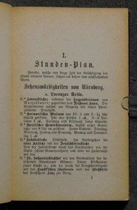 I. Stunden-Plan