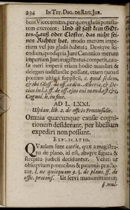 Ad L. LXXI. Ulpian. lib. 2. de officio Proconsulis. - Ad L. XC. Paulus lib. 15. Quæsttionum.