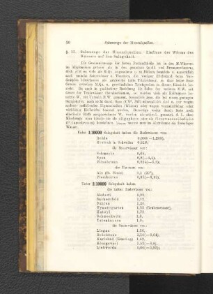 § 15. Salzmenge der Mineralquellen. Einfluss der Wärme des Wassers auf den Salzgehalt.