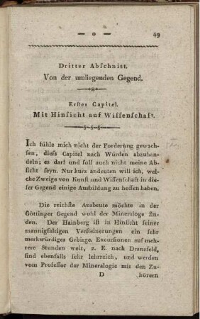 Dritter Abschnitt. Von der umliegenden Gegend