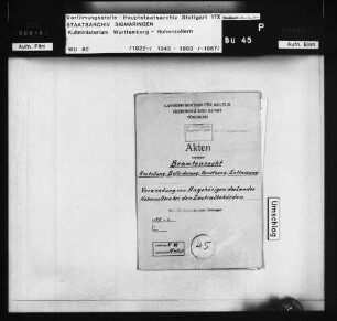 Verwendung von Angehörigen des Landes Hohenzollern bei den Zentralbehörden