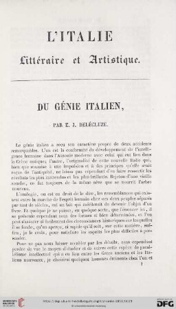 Du Génie italien