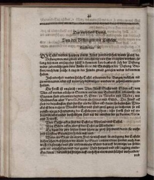 Das vierzehend Capitel. Von den Vestungen mit Castelen.
