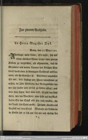 Zur zwoten Ausgabe