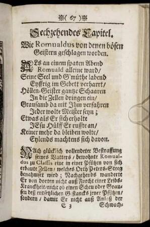 Sechzehendes Capitel – Zwantzigstes Capitel