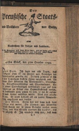 40stes Stück, den 5ten October 1799
