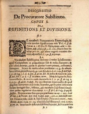 Disquisitio De Procuratore Substituto : = Vom Affter-Anwald