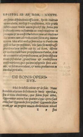 De Bonis Operibus.