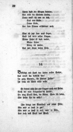 16. Bekränzt mit Laub den lieben vollen Becher