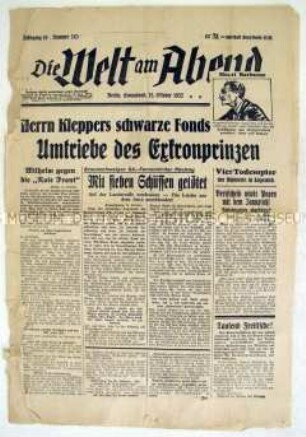 Kommunistische Berliner Abendzeitung "Die Welt am Abend"