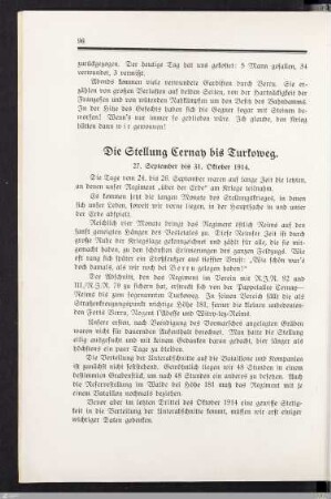 Die Stellung Cernay bis Turkoweg