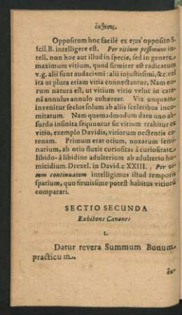 Sectio Secunda Exhibens Canones.