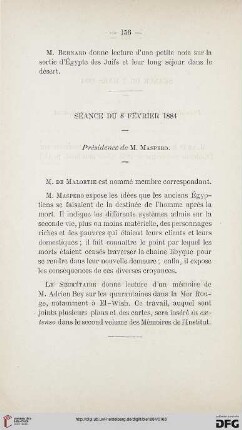 Séance du 8 Février 1884