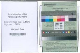 Entnazifizierung Paul Hampel , geb. 18.04.1907 (Landrat)