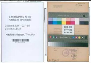 Entnazifizierung Theodor Kupferschlaeger , geb. 19.01.1894 (Vollzugsbeamter)