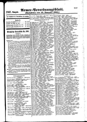 787. Ausgabe. Montag, 15. November 1915