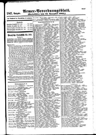 787. Ausgabe. Montag, 15. November 1915