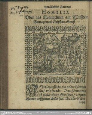 Homilia Uber das Evangelium am Fünfften Sontage nach Epiphan. Matth 13.