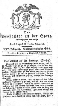 37. Stueck, 11. September 1826
