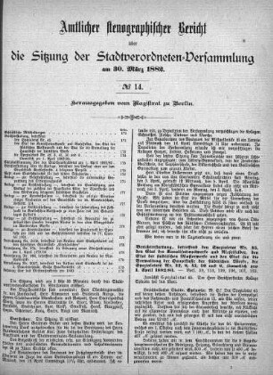 No 14, 30. März 1882