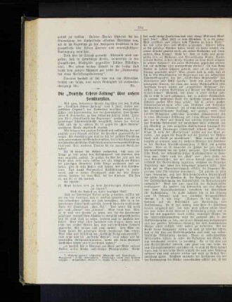 DIe "Deutsche Lehrer-Zeitung" über unsern Seminarplan