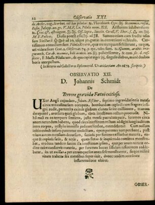 Observatio XXI.-XXX.