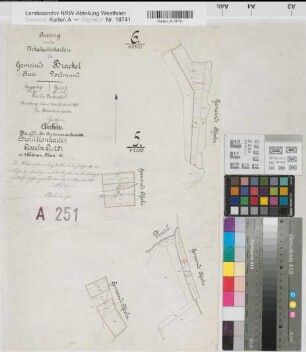 Asseln (Dortmund), Zusammenlegung Asseln, Bl.10 Brouillonkarte I Gem. Brackel Flur 5 u.6