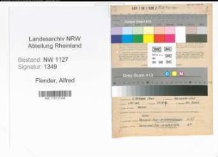 Entnazifizierung Alfred Flender , geb. 06.10.1904 ()