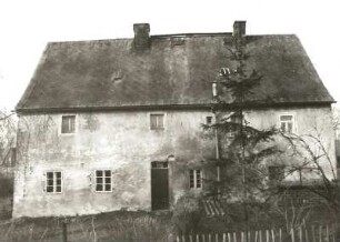 Sayda-Ullersdorf, Dorfstraße 10. Ehemaliges Wohnstallhaus, Rückfront (Gartenfront)