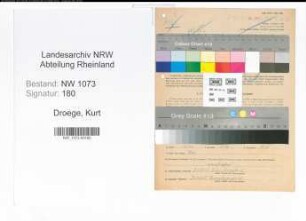 Entnazifizierung Kurt Droege , geb. 08.01.1894 (Buchhalter)