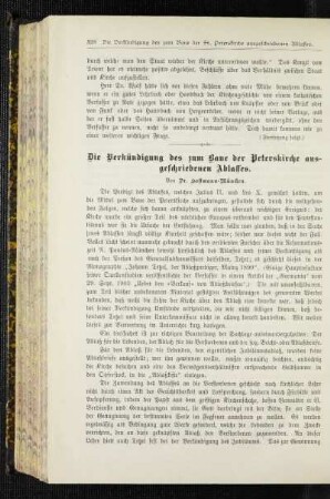 ¬Die¬ Verkündigung des zum Baue der Peterskirche ausgeschriebenen Ablasses