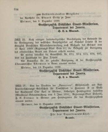 163. Ministerial-Bekanntmachung, betreffend Wechsel in der Hauptagentur der "Hannovera", Militärdienst- und Aussteuer-Versicherungs-Gesellschaft für Deutschland in Hannover