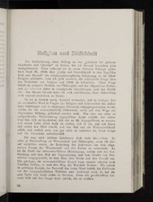 Religion und Sittlichkeit