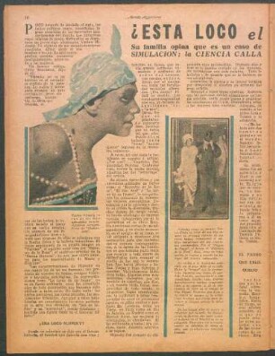 ¿Esta loco el famoso bailarín Nijinsky? : Su familia opina que es un caso de simulación; la ciencia calla