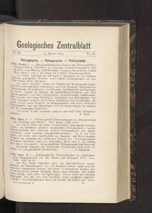 15. Januar 1913. No. 12.